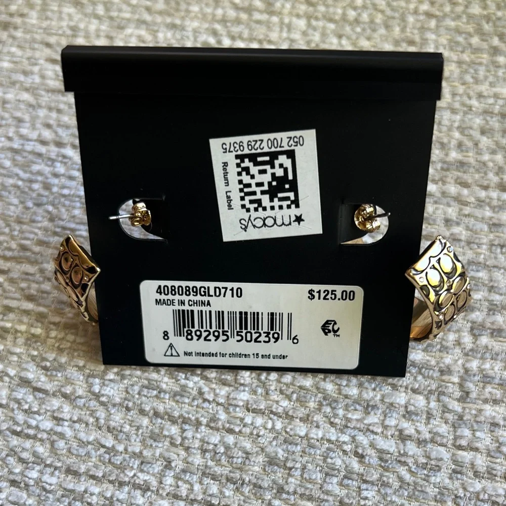 Coach Gold-Tone Women's Earrings - Picture 2 of 6